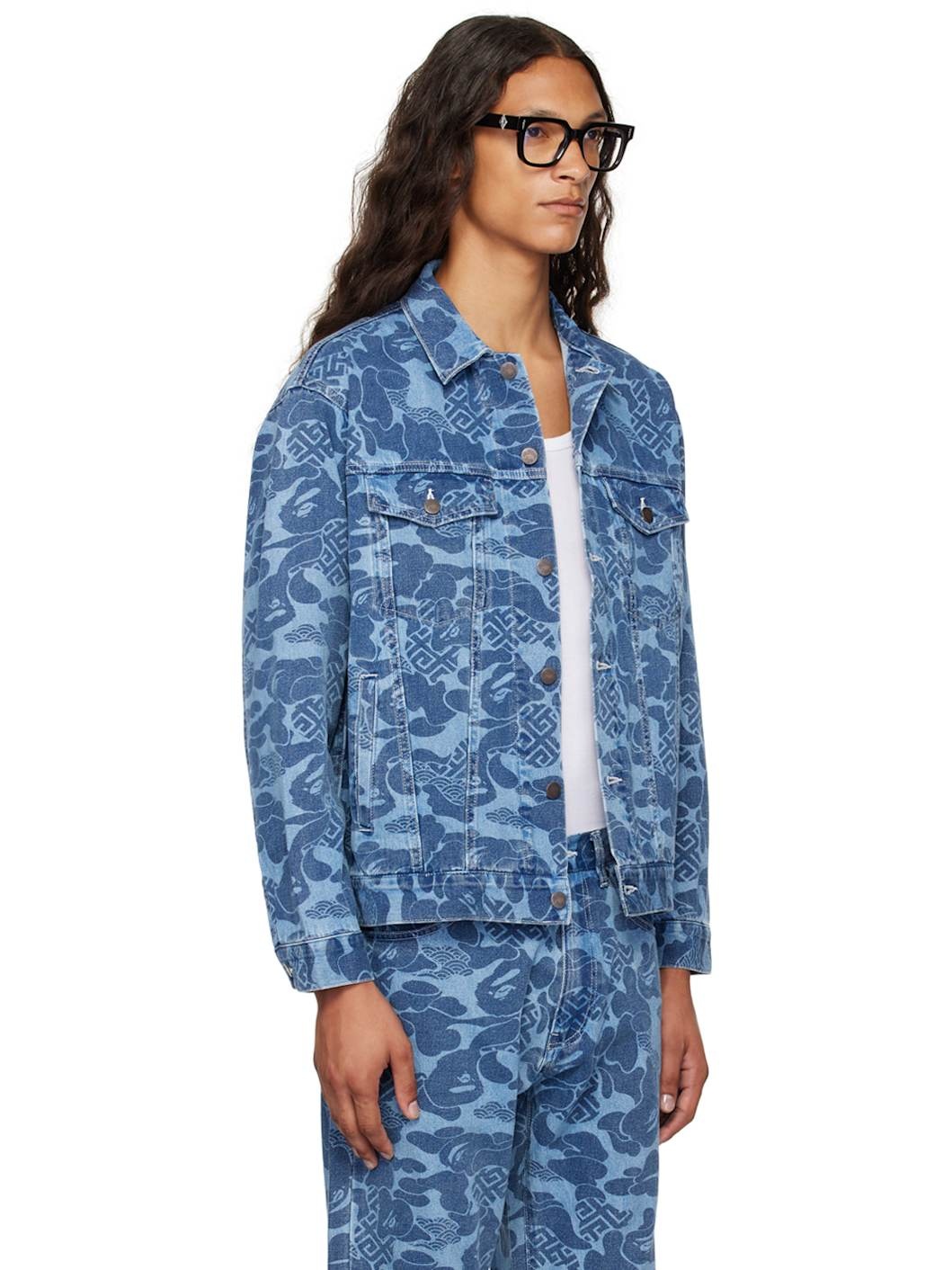 Blue Asia Camo Denim Jacket - 2