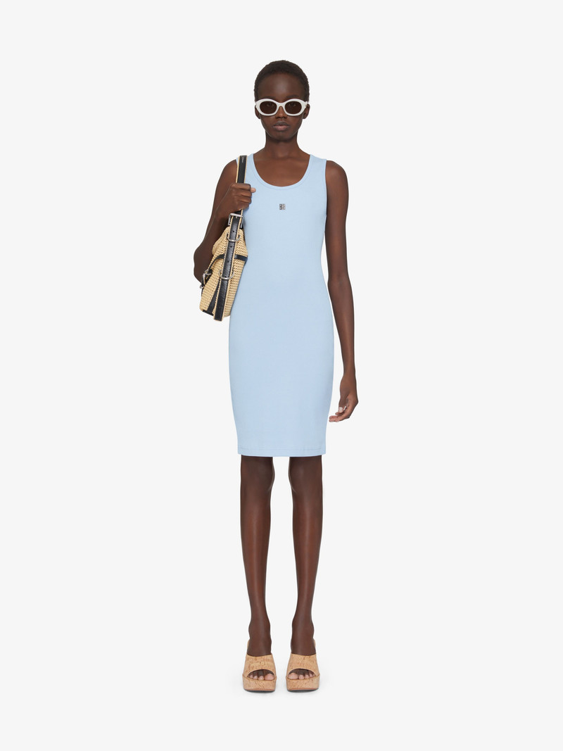 Givenchy TANK DRESS IN COTTON WITH 4G DETAIL outlook