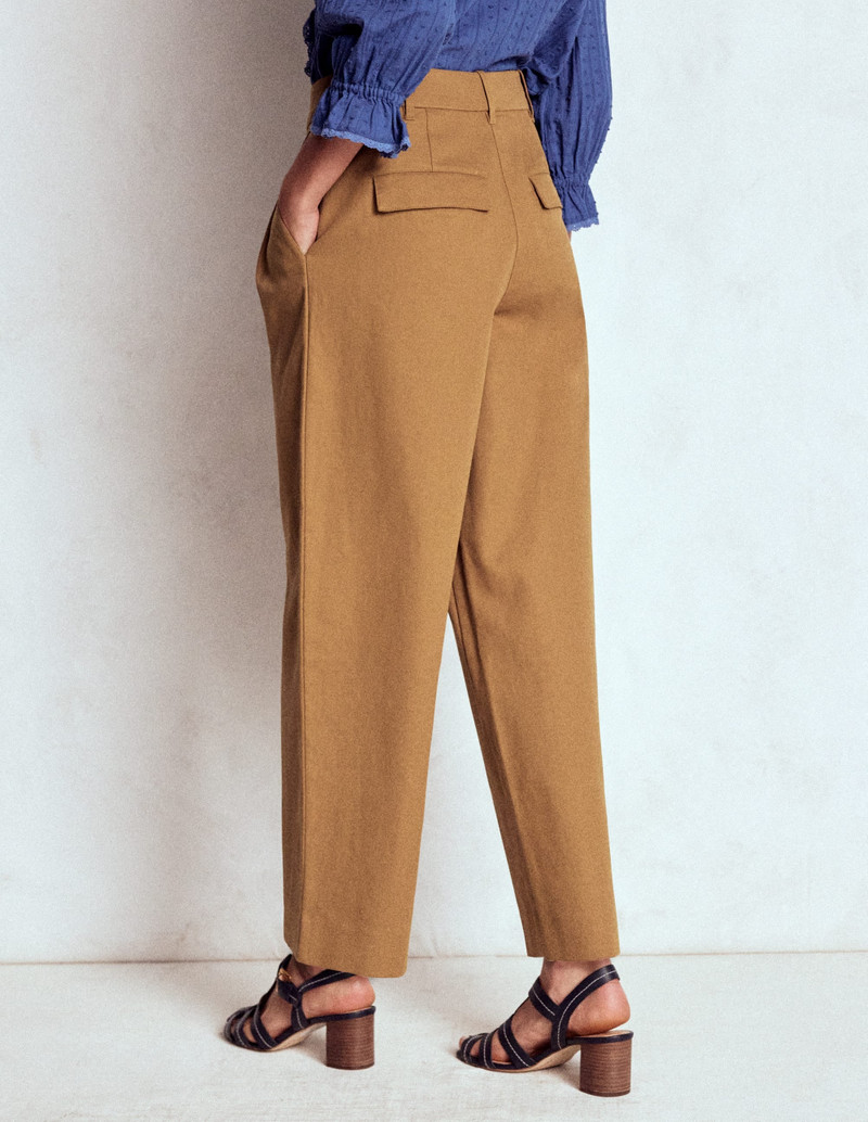 Bloomsbury Cotton Pants-Camel 4