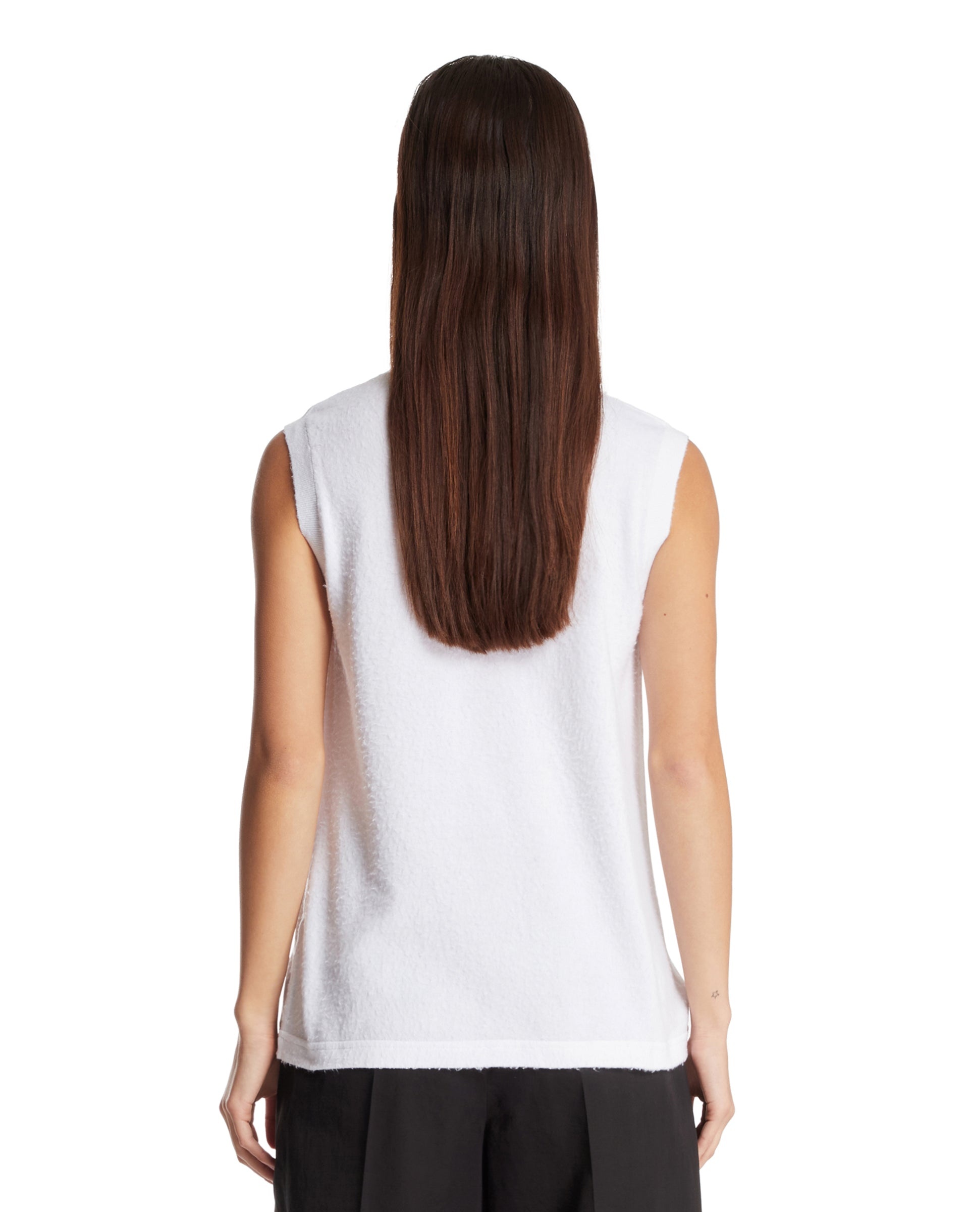 White Sleeveless Cotton Top - 3