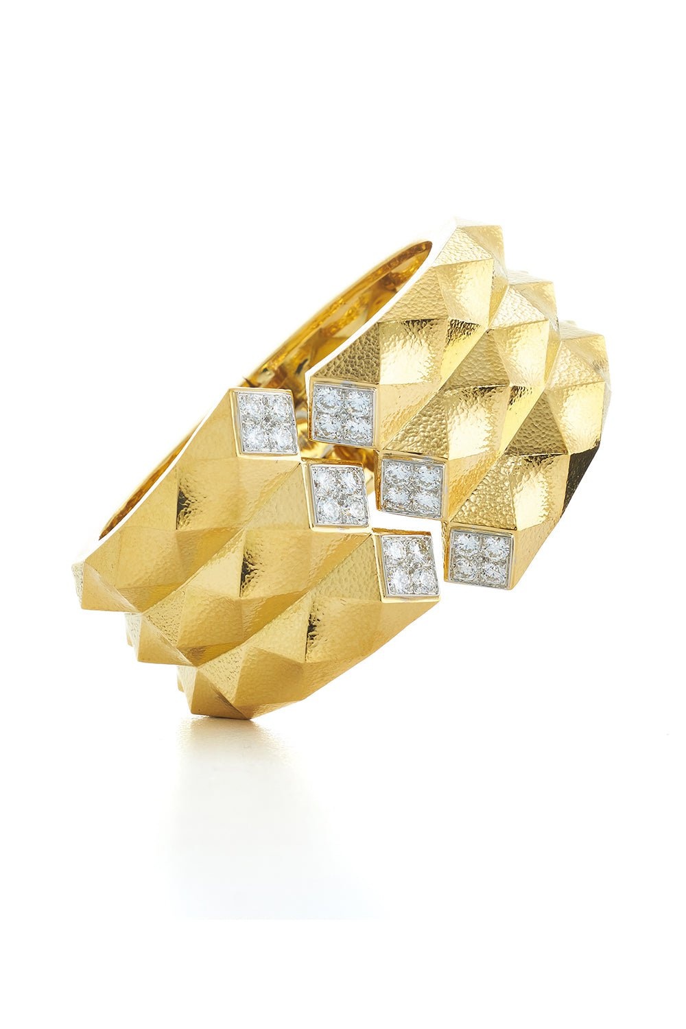 Hammered Origami Cuff Bracelet - 1