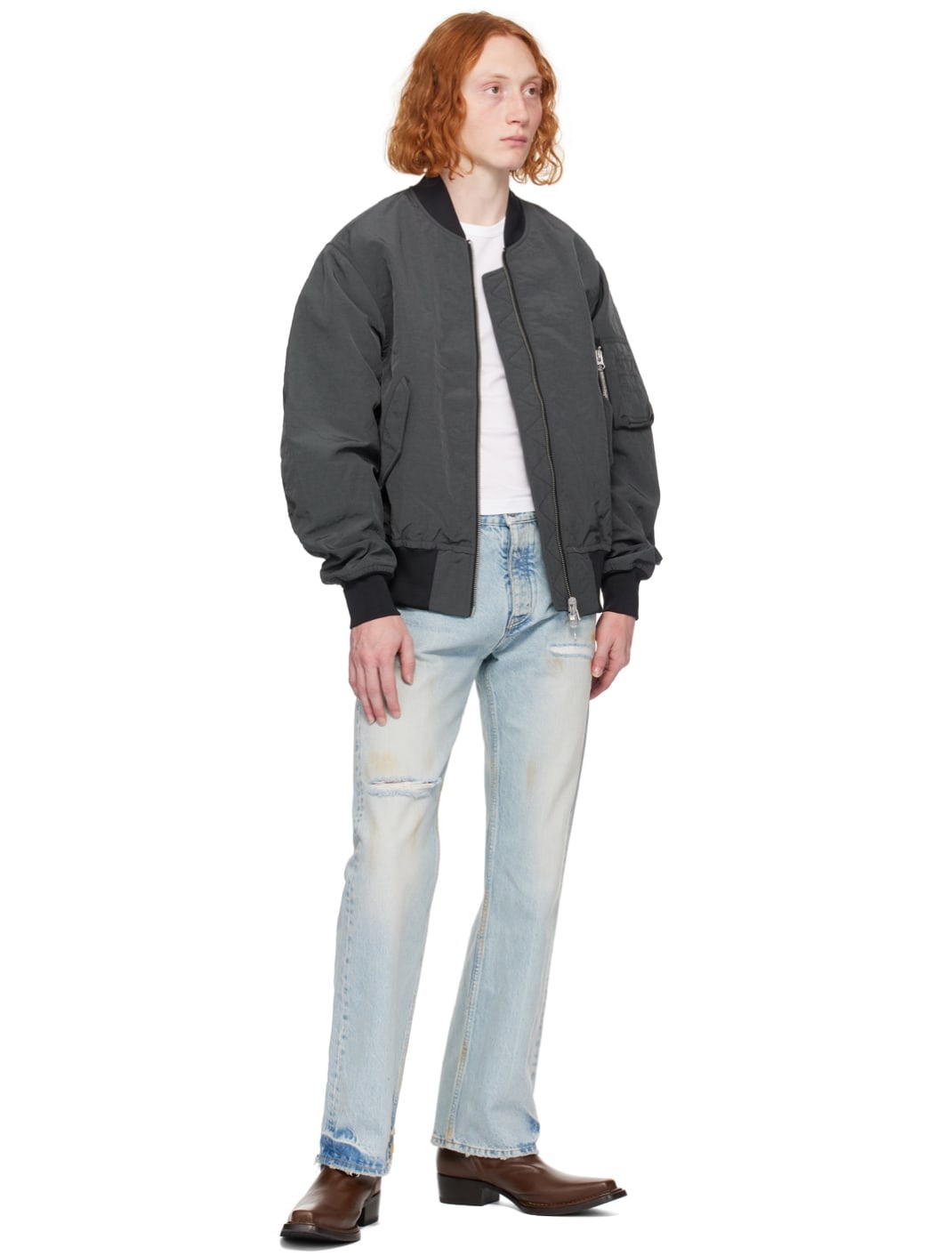 Blue Bootcut Jeans - 4