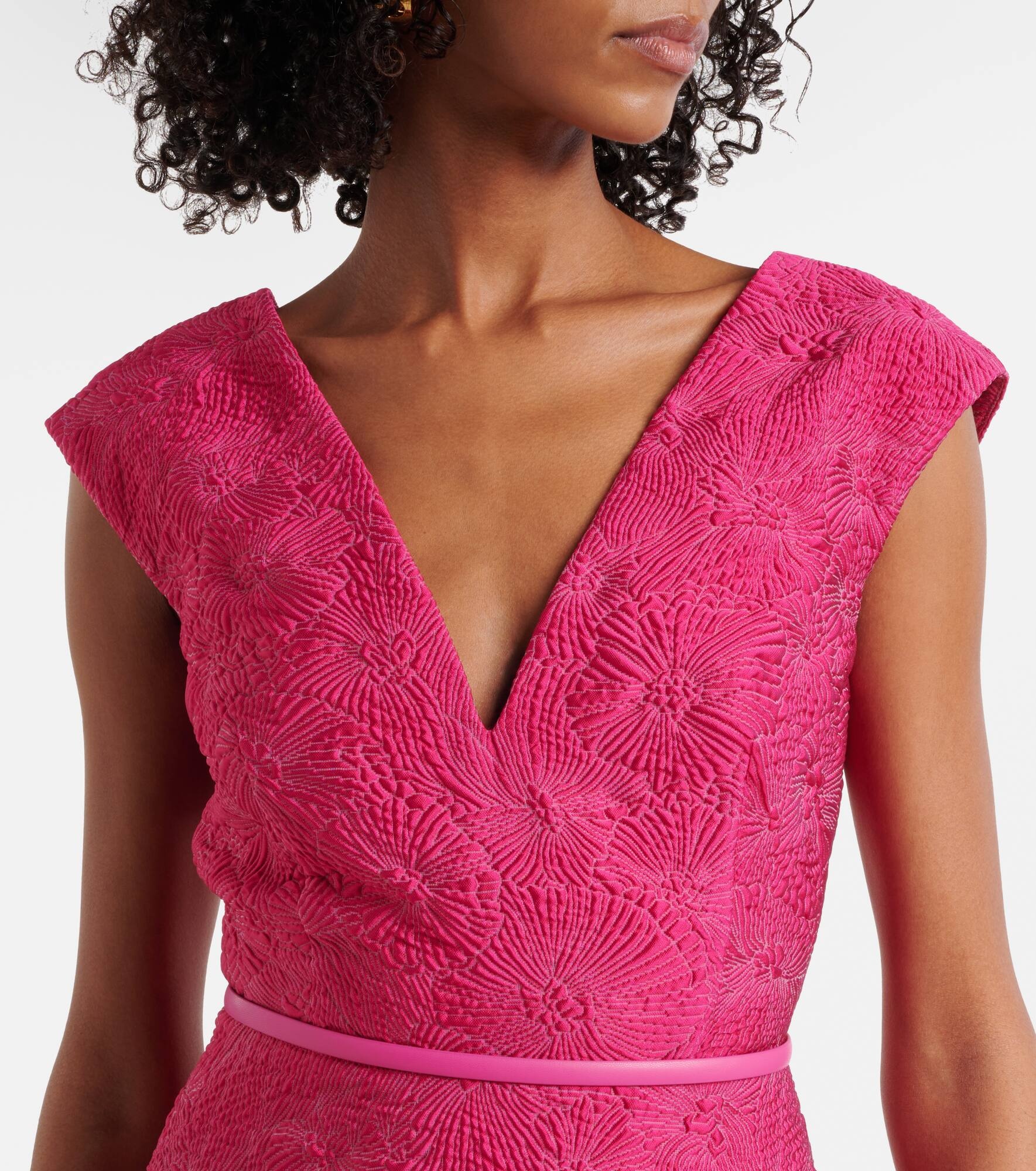 Valdese belted midi dress - 4