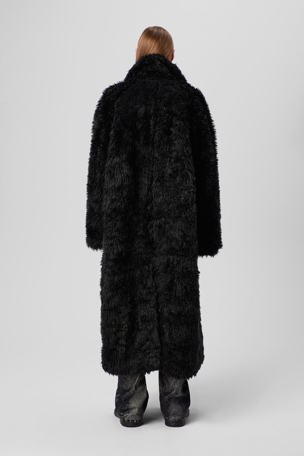 Black textured coat - 5