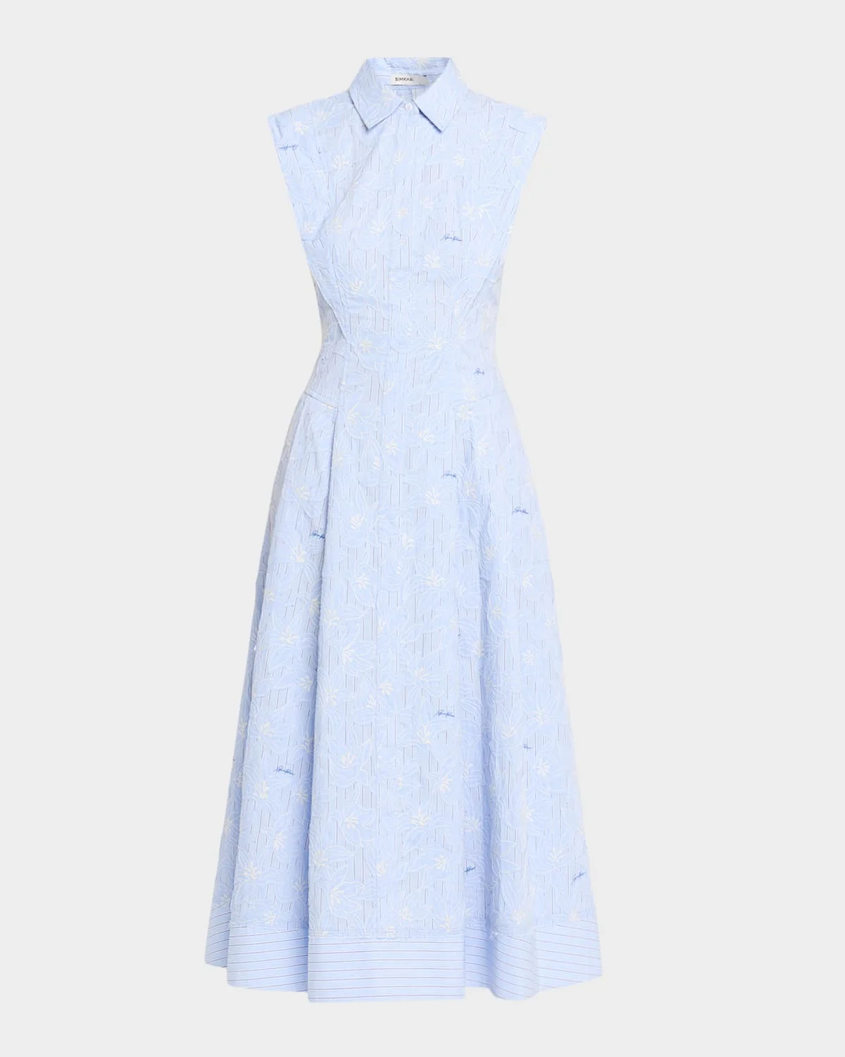 Neri Floral Cotton Midi Shirtdress - 1