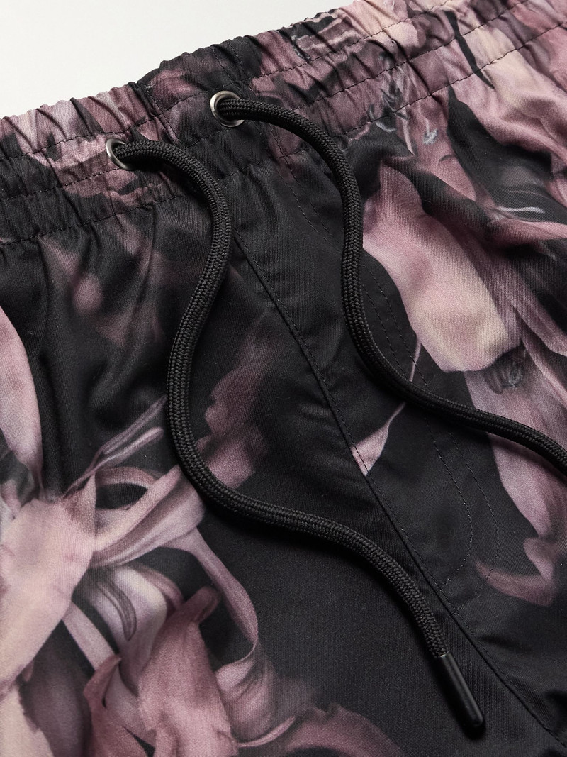 Dries Van Noten Straight-Leg Mid-Length Printed Swim Shorts Black outlook