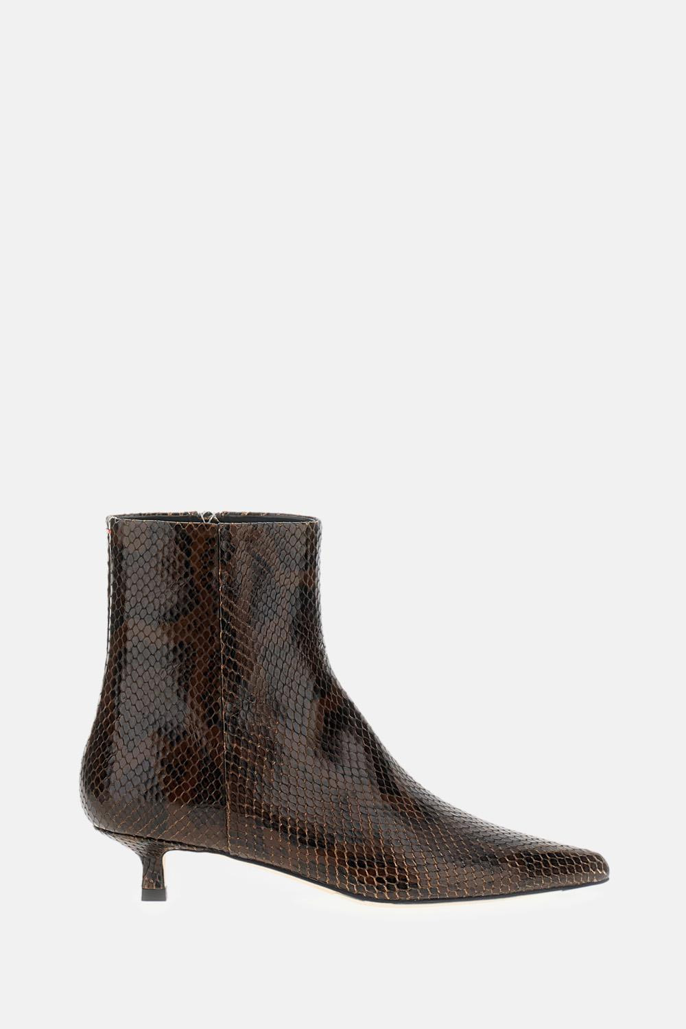 SOFIE SNAKE PRINT CALF LEATHER MOKA - 2
