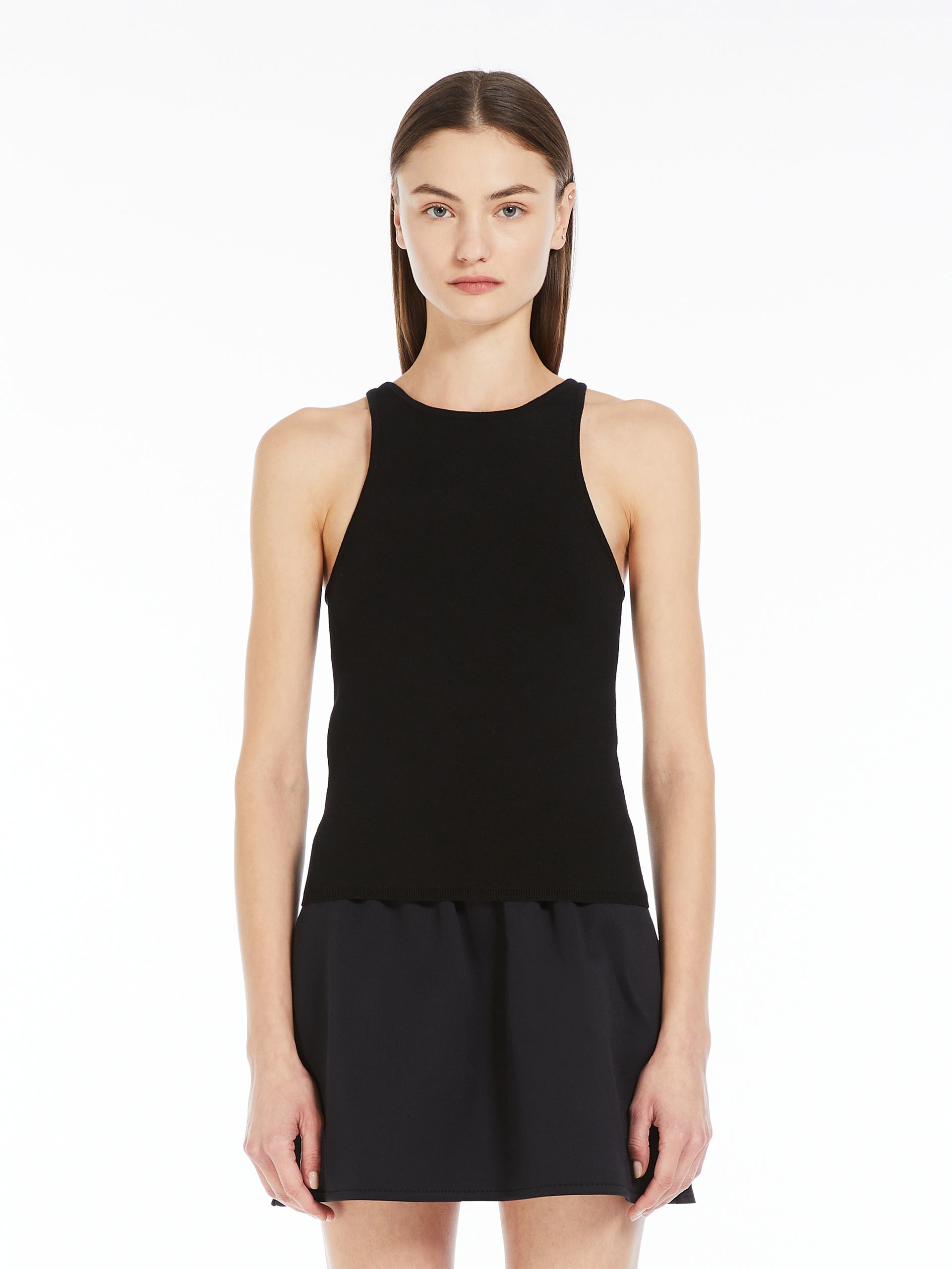 ALFEO Halter neck top in vanisé wool - 3