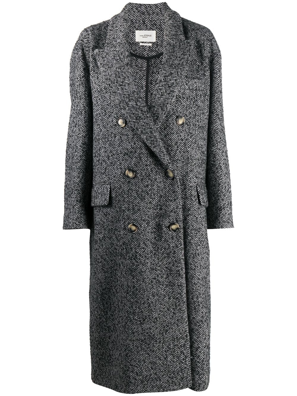 Ojima double-breasted long coat - 1