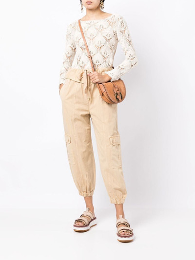 ULLA JOHNSON drawstring-waist cargo trousers outlook