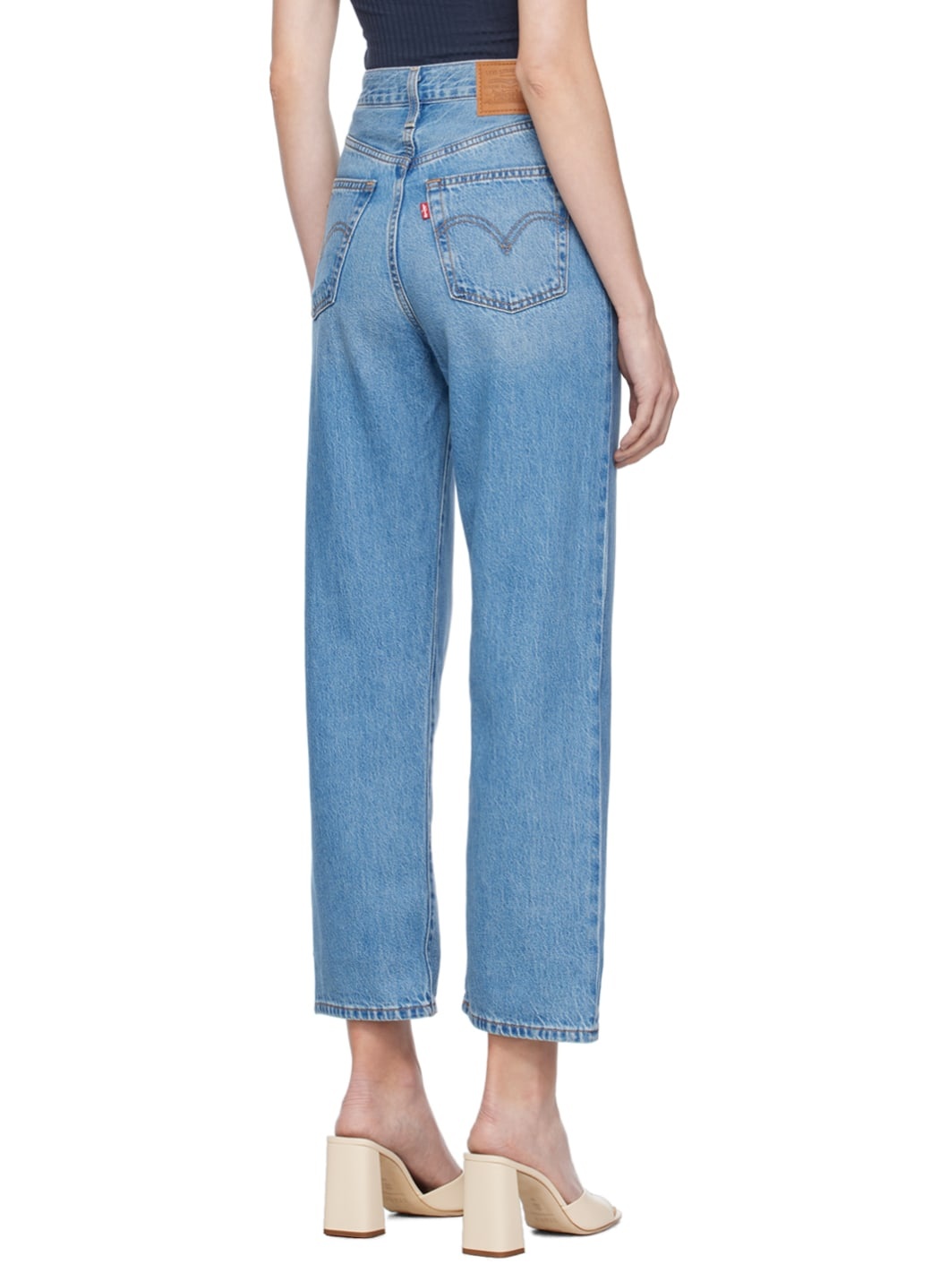 Blue Ribcage Straight Ankle Jeans - 3