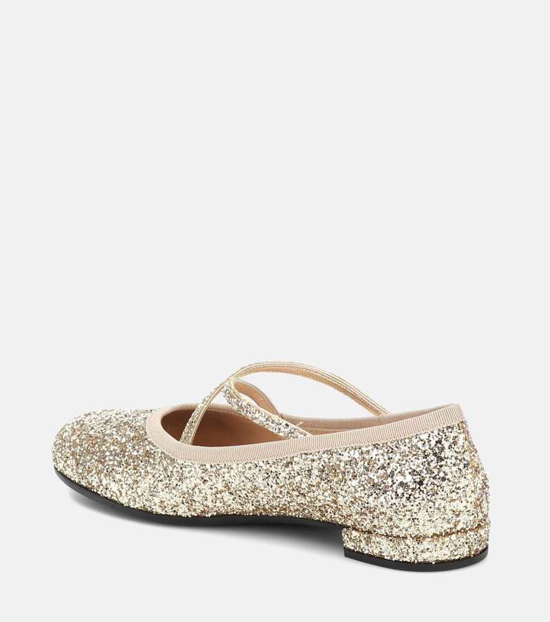 Miu Miu Glitter ballet flats outlook