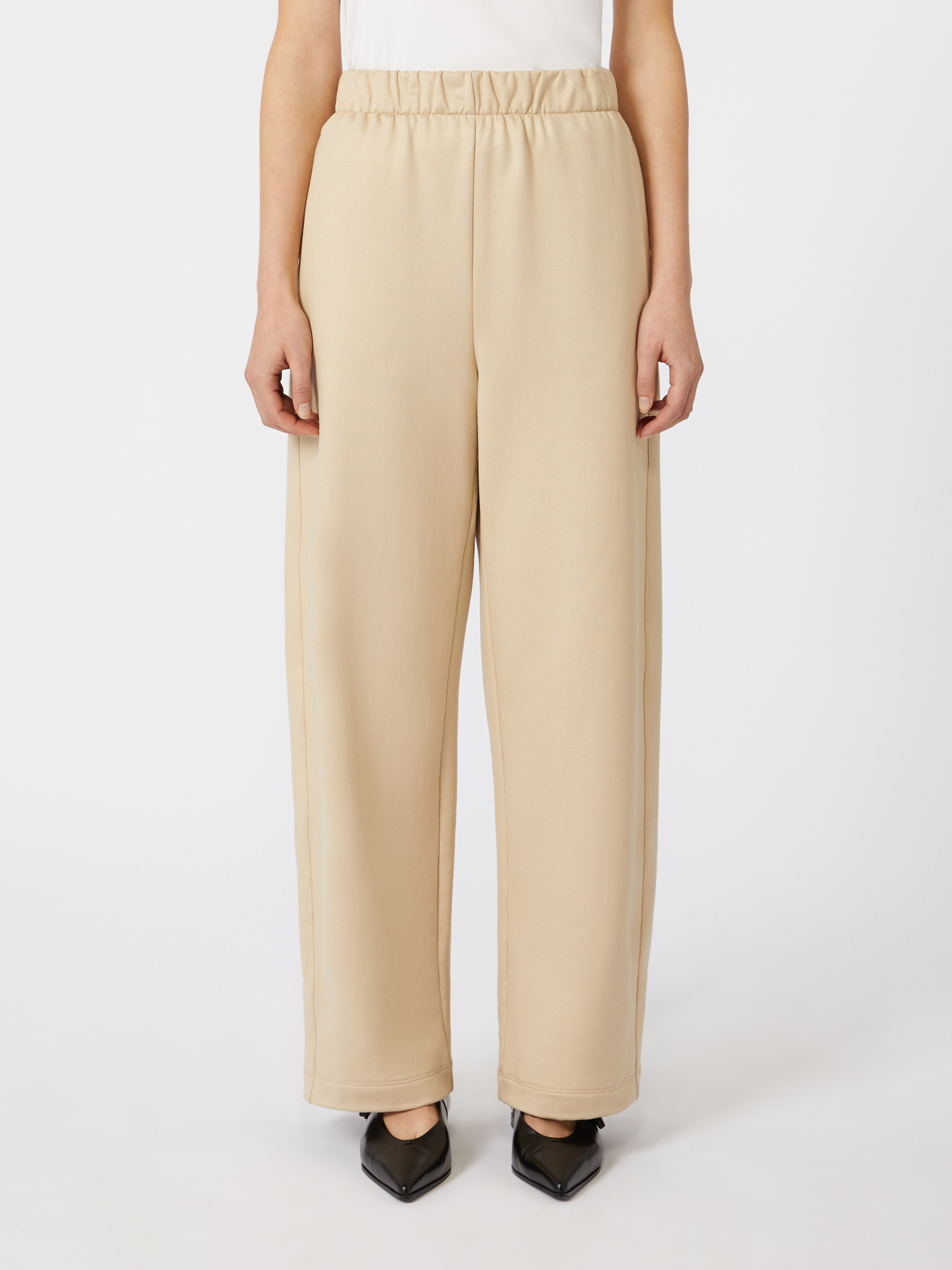 FILOVIA Cotton and silk jersey fleece trousers - 3