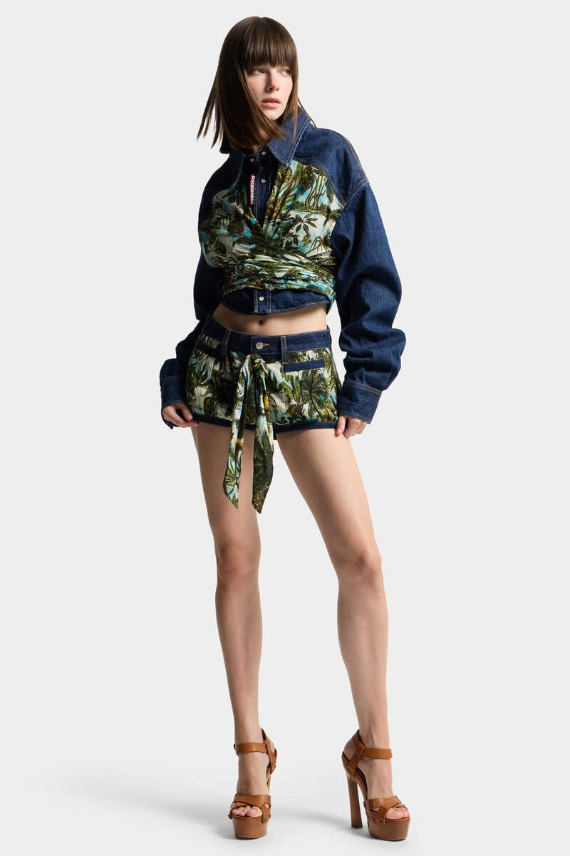 MONKEY BUSINESS DENIM MIX BALLOON HOT PANTS 3