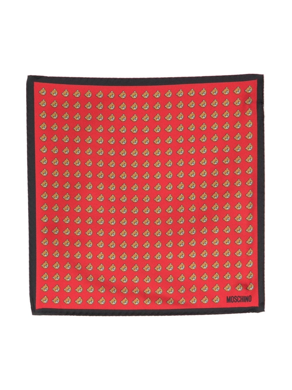 Teddy Bear monogram-pattern scarf - 1