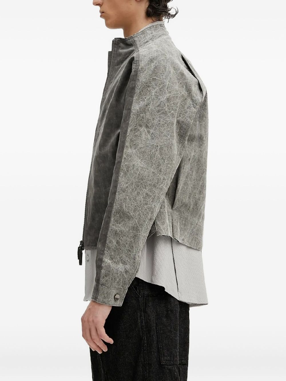 acid-wash panelled jacket - 2