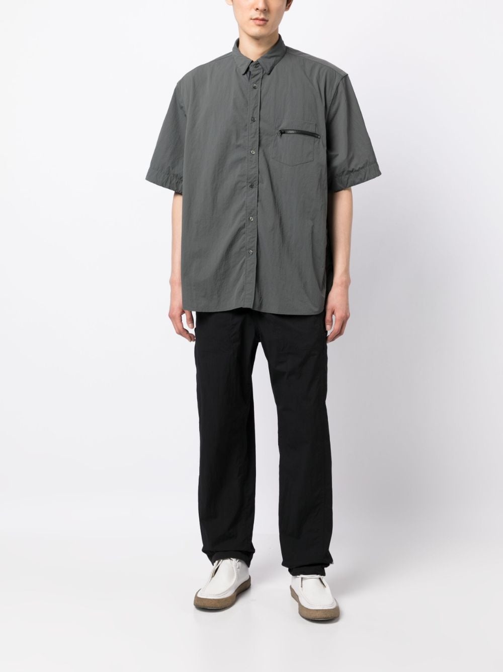zip-pocket button-up shirt - 2
