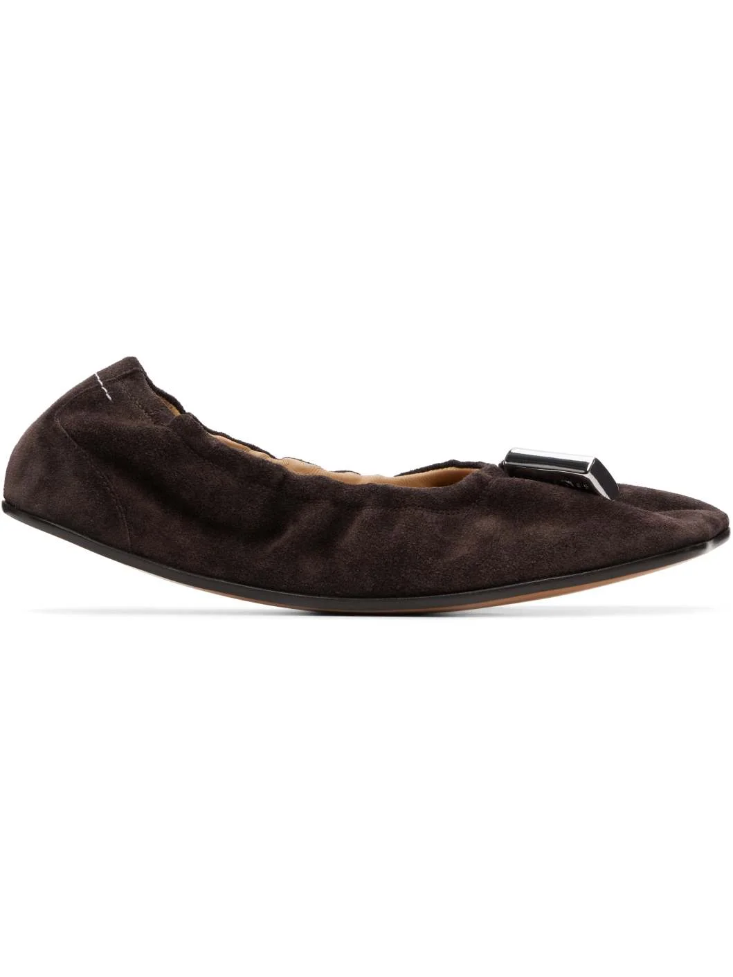 Brown Suede Anatomic Travel Ballerina Flats - 1