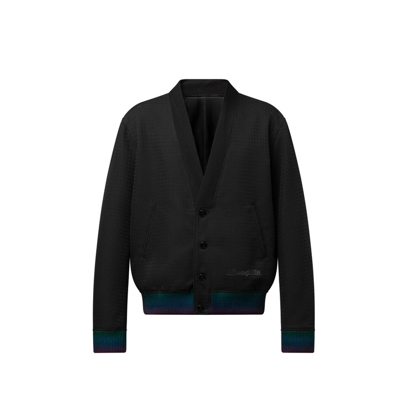Preppy Wool Cardigan Blouson - 1