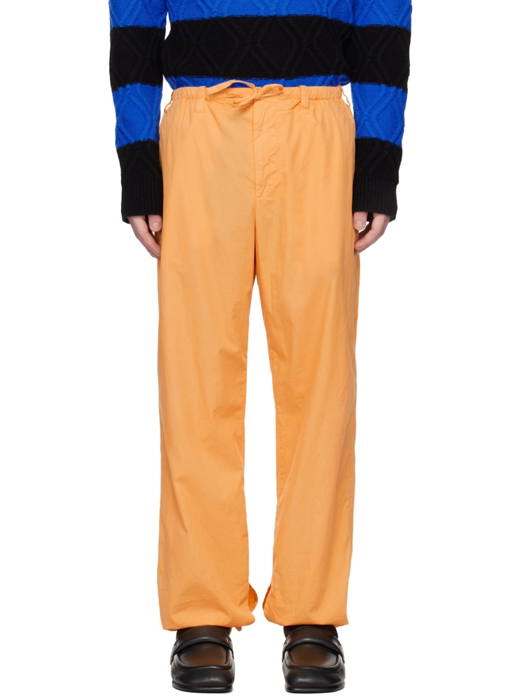 Orange Drawstring Trousers - 1