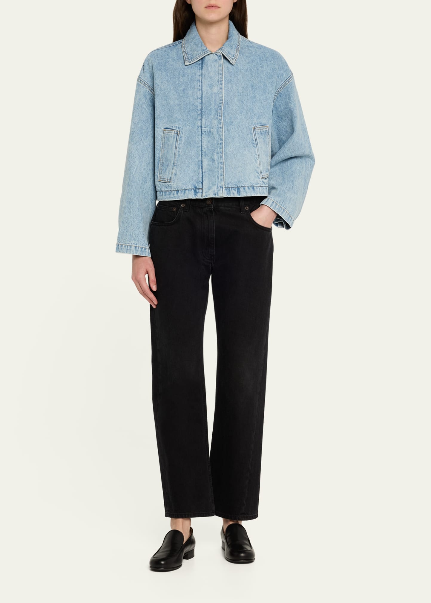 Everli Cropped Denim Jacket - 2
