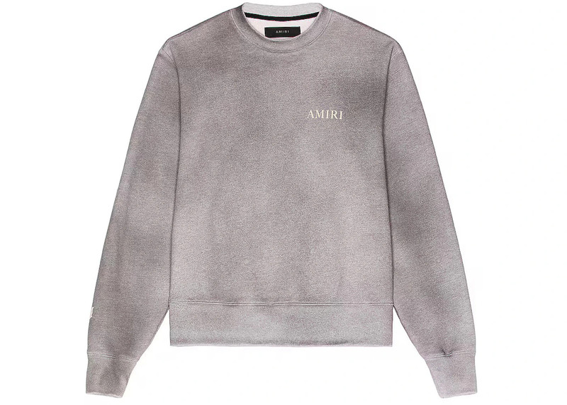 AMIRI AMIRI Amiri Aged Puff Logo Crewneck Grey outlook