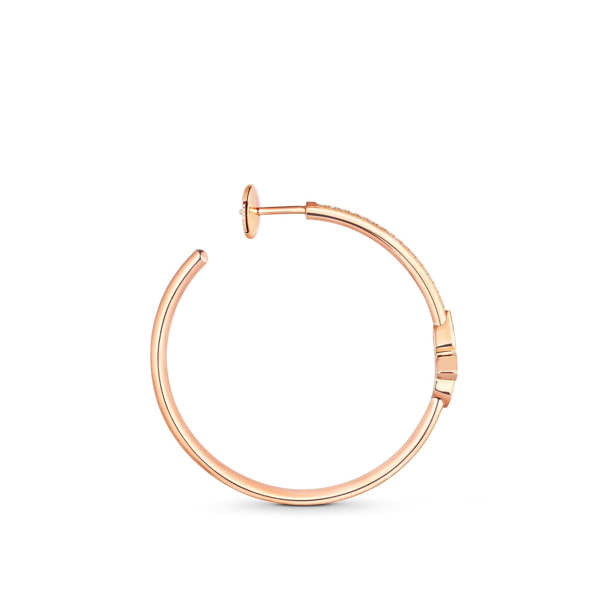 Idylle Blossom Hoops, Pink Gold And Diamonds - 4