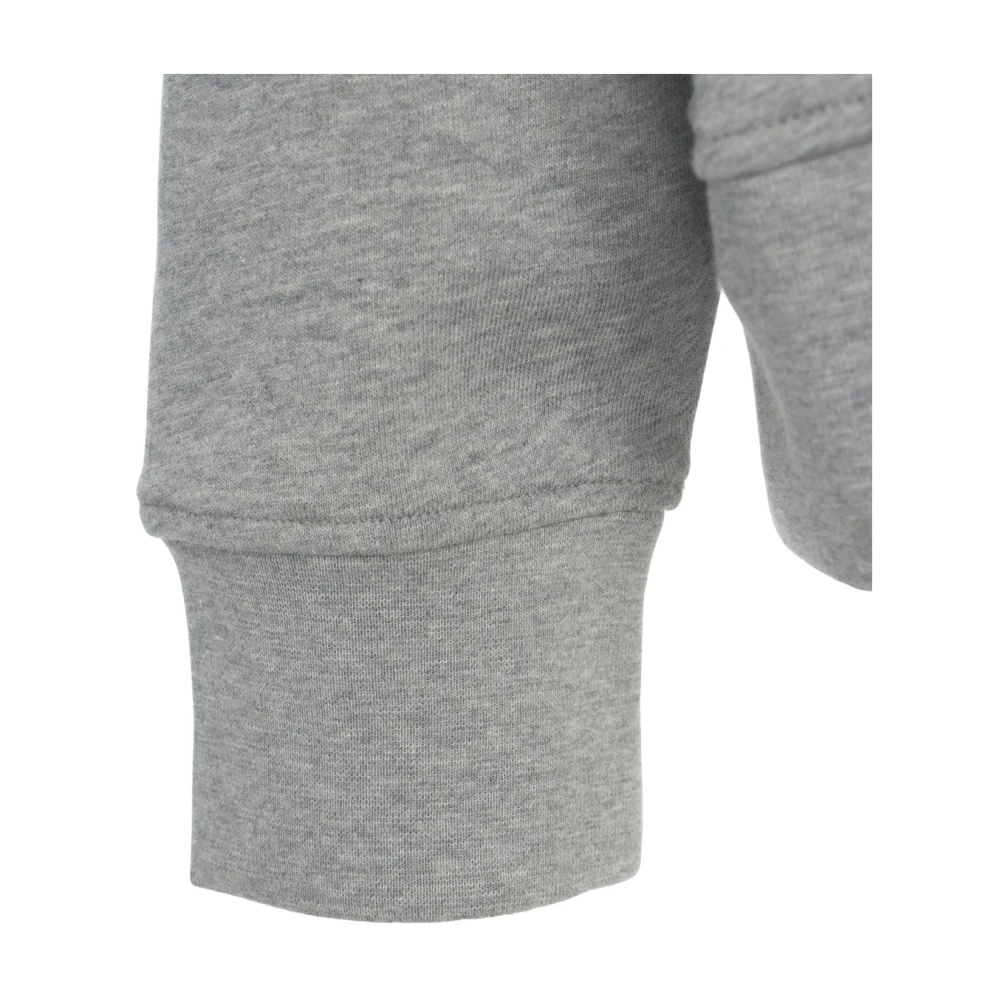 OVERSIZED GREY HOODIE WITH EMBROIDERED LOGO - 3