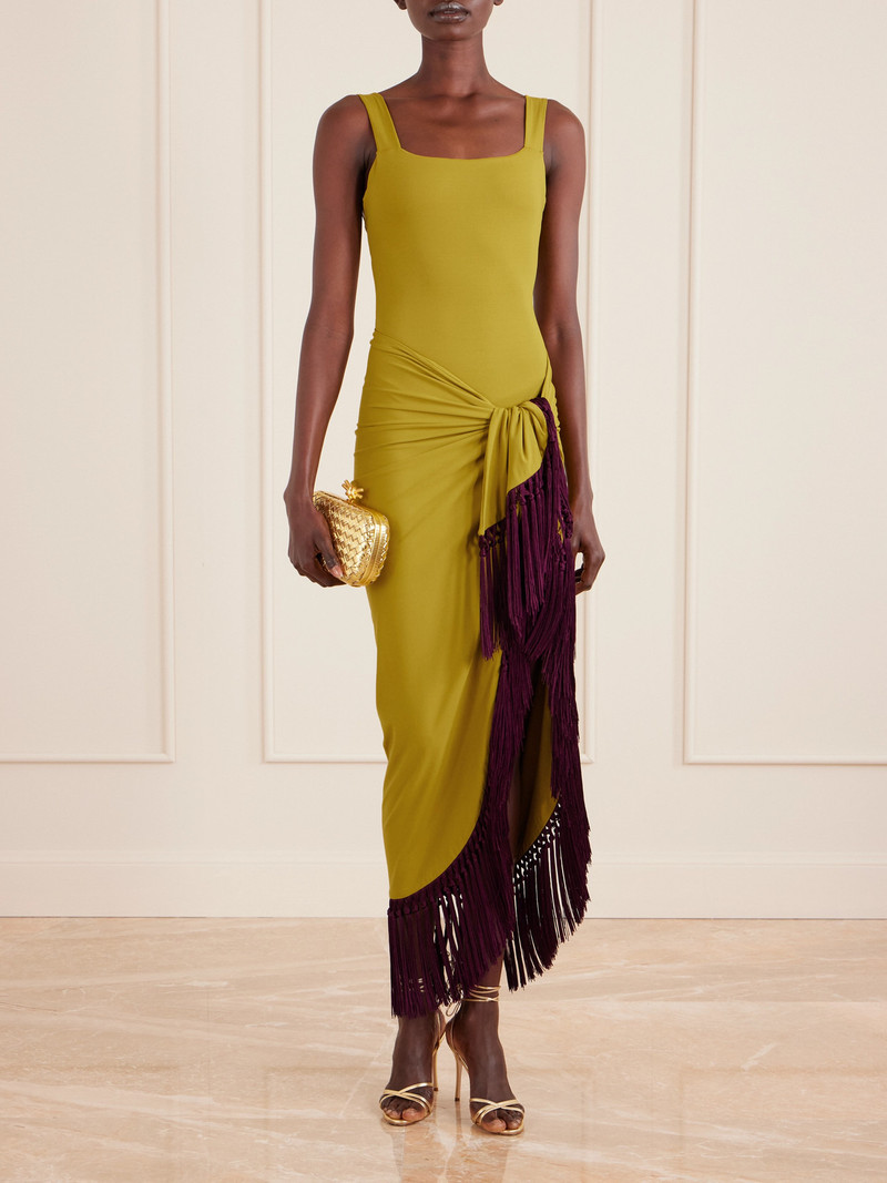 Taller Marmo Swimsuit And Tasseled Pareo Set outlook