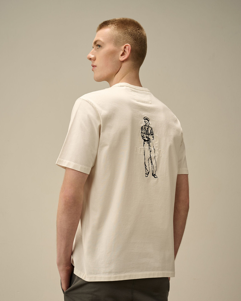 C.P. Company 30/2 Mercerized Jersey Twisted British Sailor T-Shirt outlook