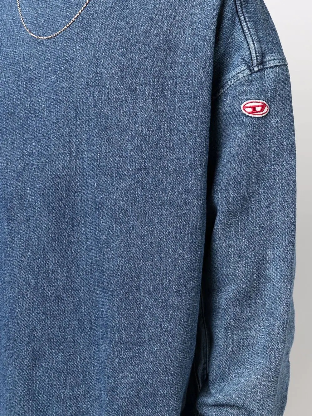 Diesel D-Krib track denim sweatshirt | farfetch | REVERSIBLE
