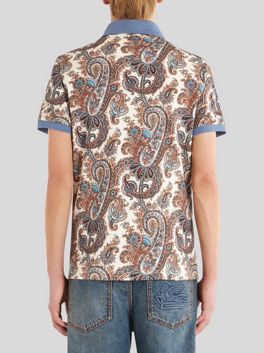 PAISLEY COTTON POLO SHIRT - 4