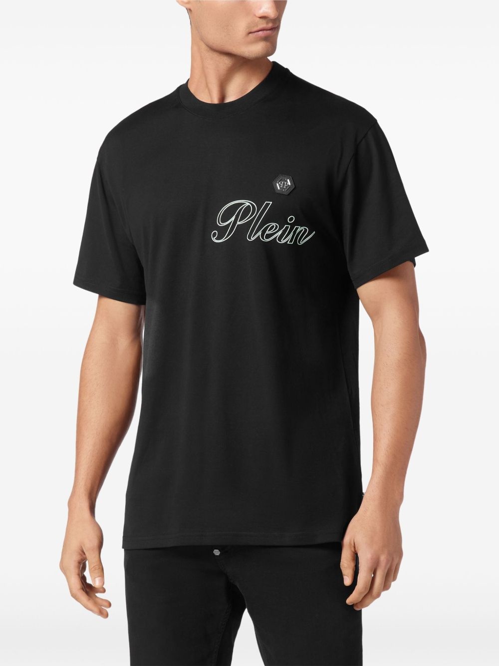 logo-print cotton T-shirt - 3