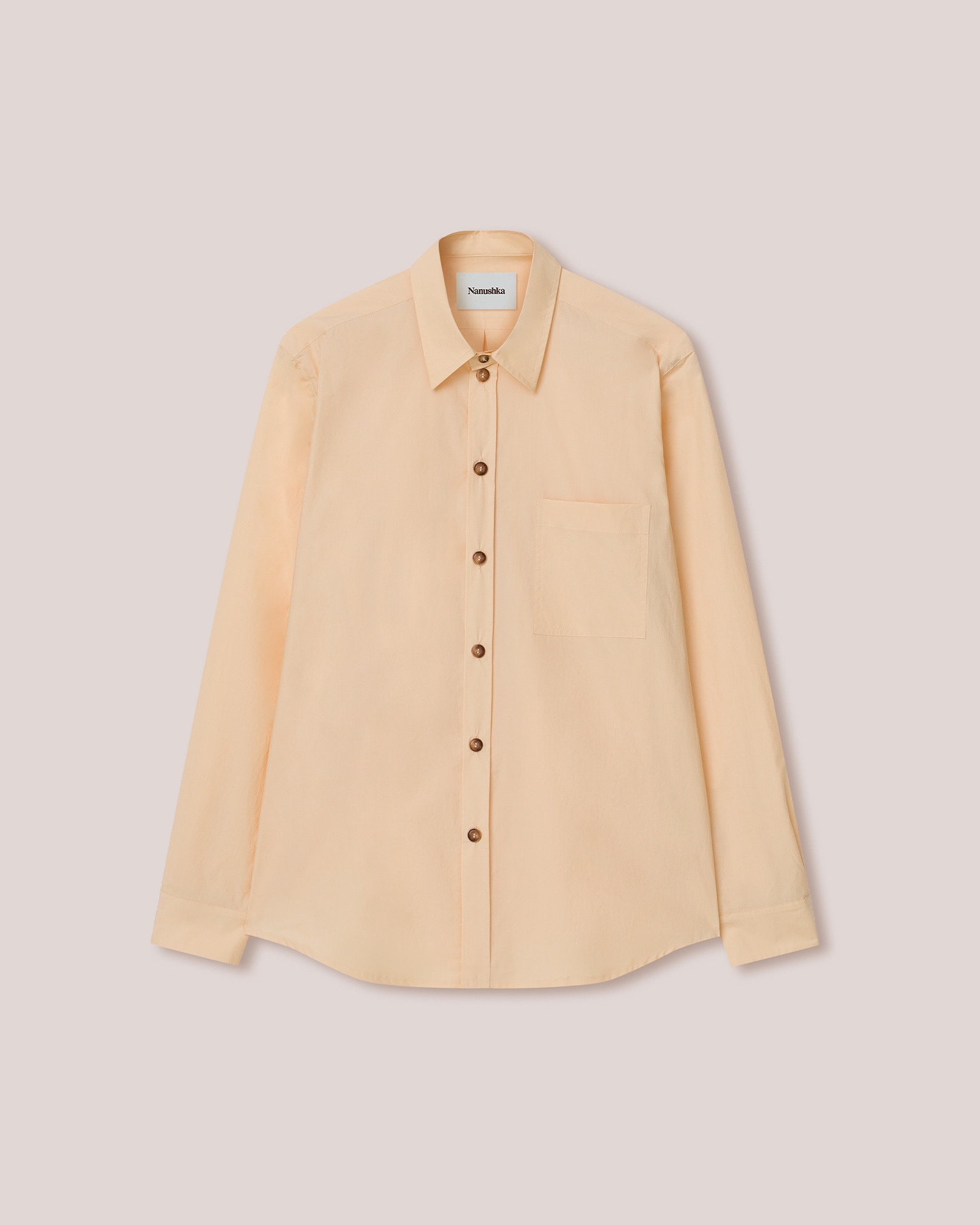 MYA - Light poplin classic shirt - Eggshell - 1