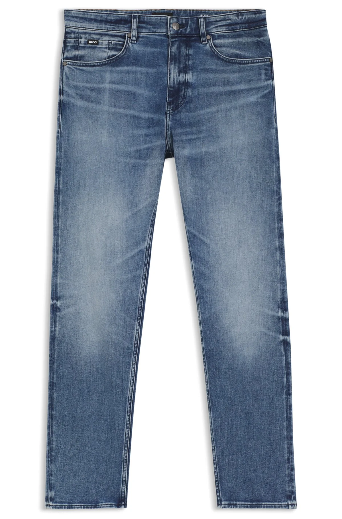 STRAIGHT-LEG JEANS IN A STRETCH COTTON BLEND - 1