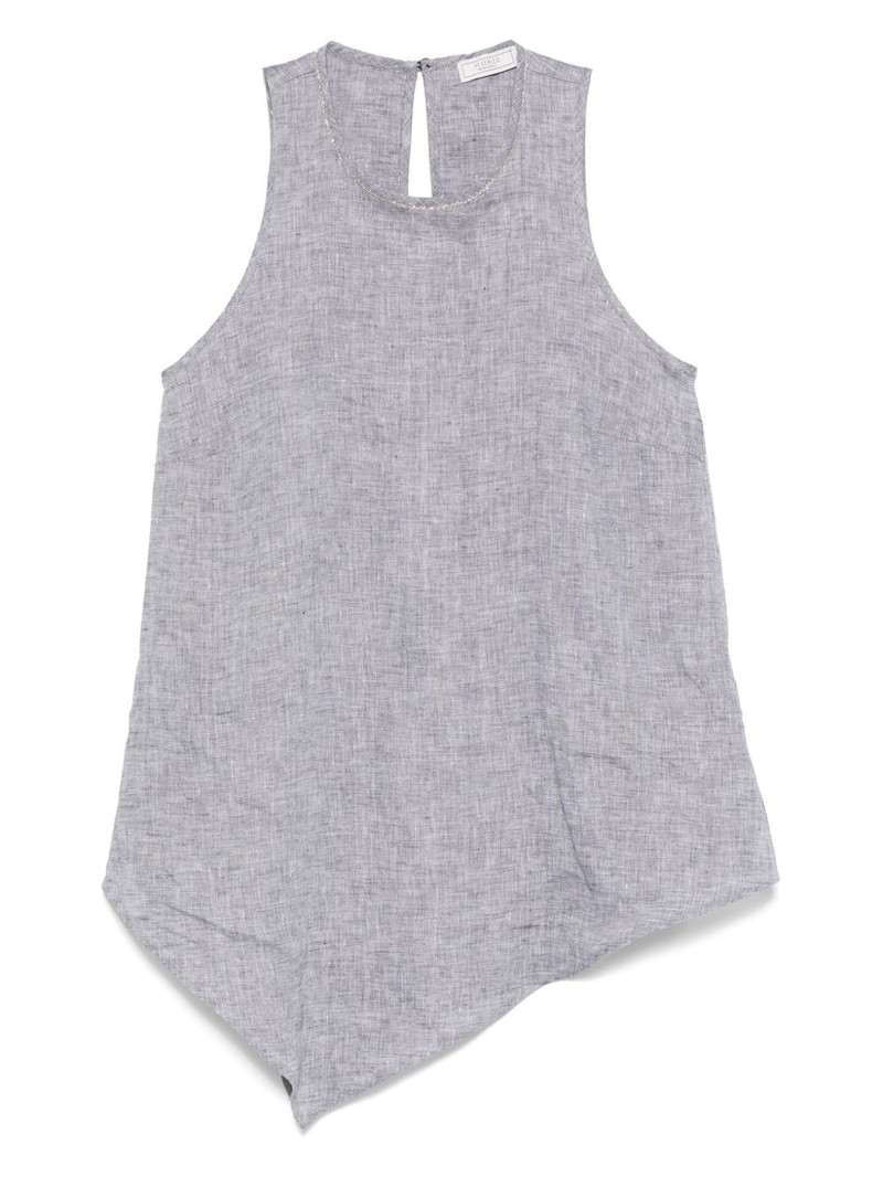 linen asymmetrical top 1