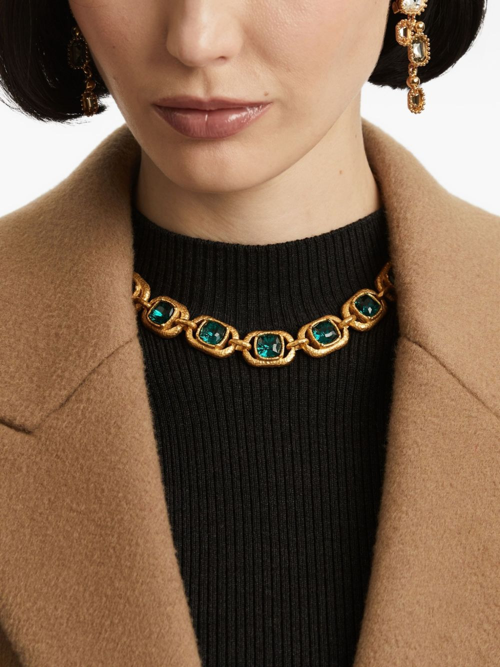 crystal-embellished necklace - 2