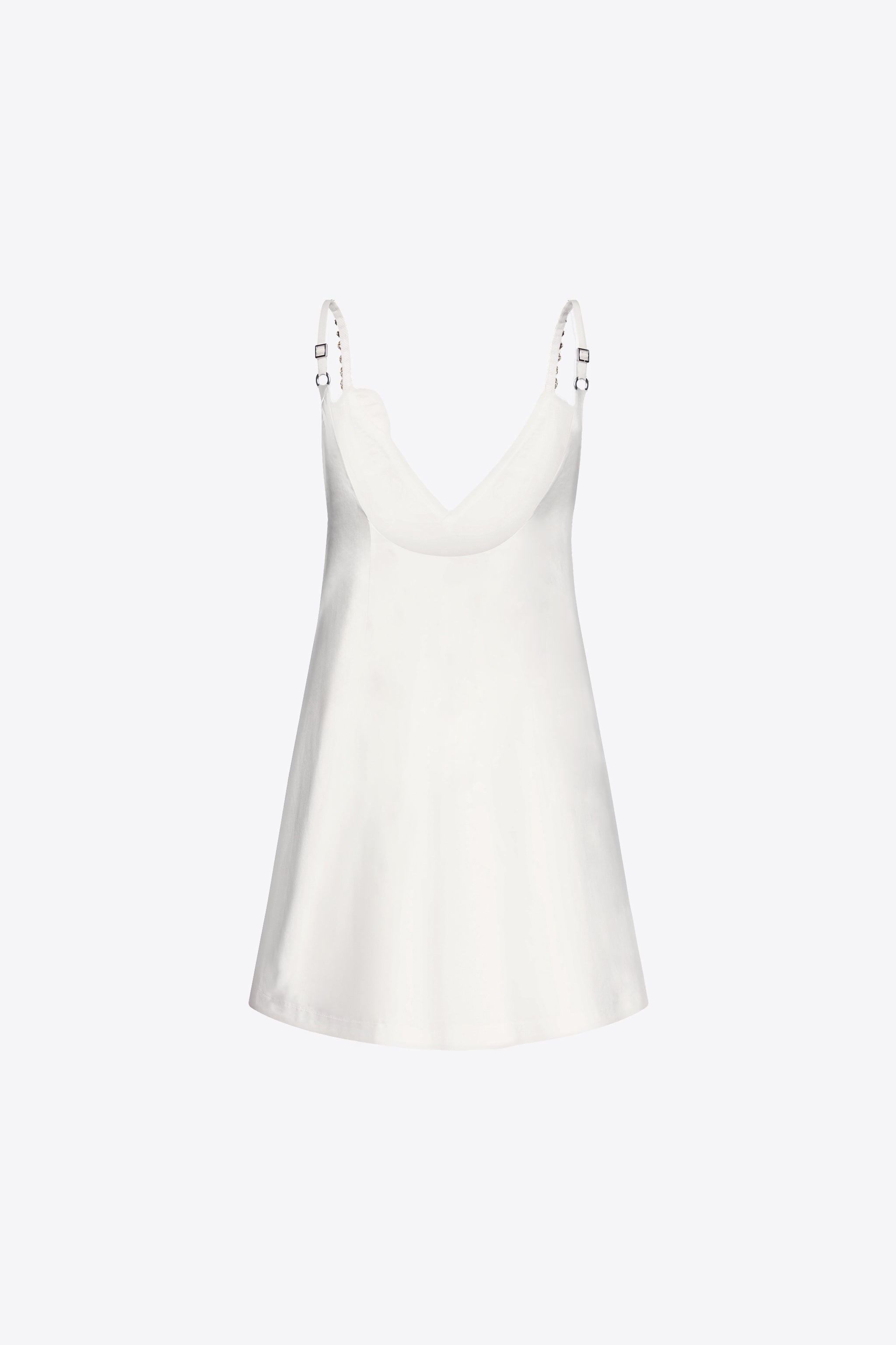 CRYSTAL ROSETTE POPLIN MINI DRESS - 2