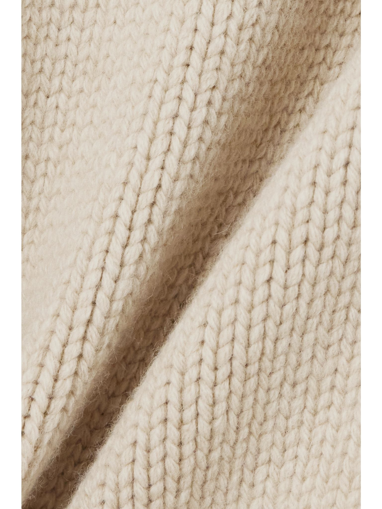 Ophelia oversized wool and cashmere sweater Sand - 4