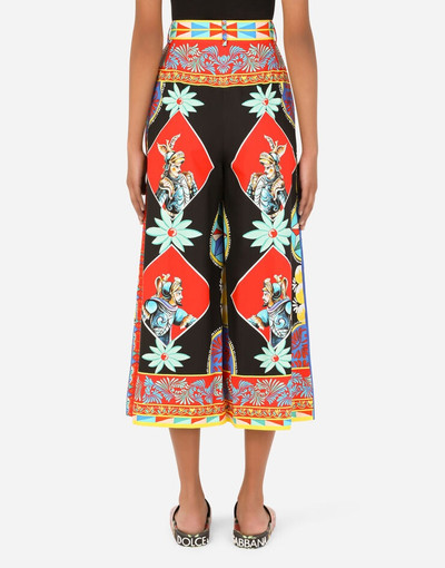 Dolce & Gabbana Carretto-print poplin pants outlook