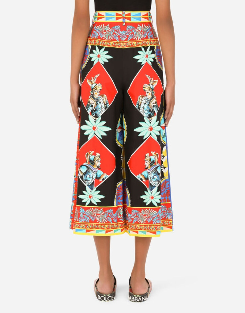 Dolce & Gabbana Carretto-print poplin pants outlook