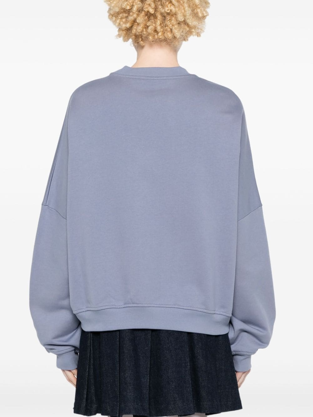 logo-print cotton sweatshirt - 4