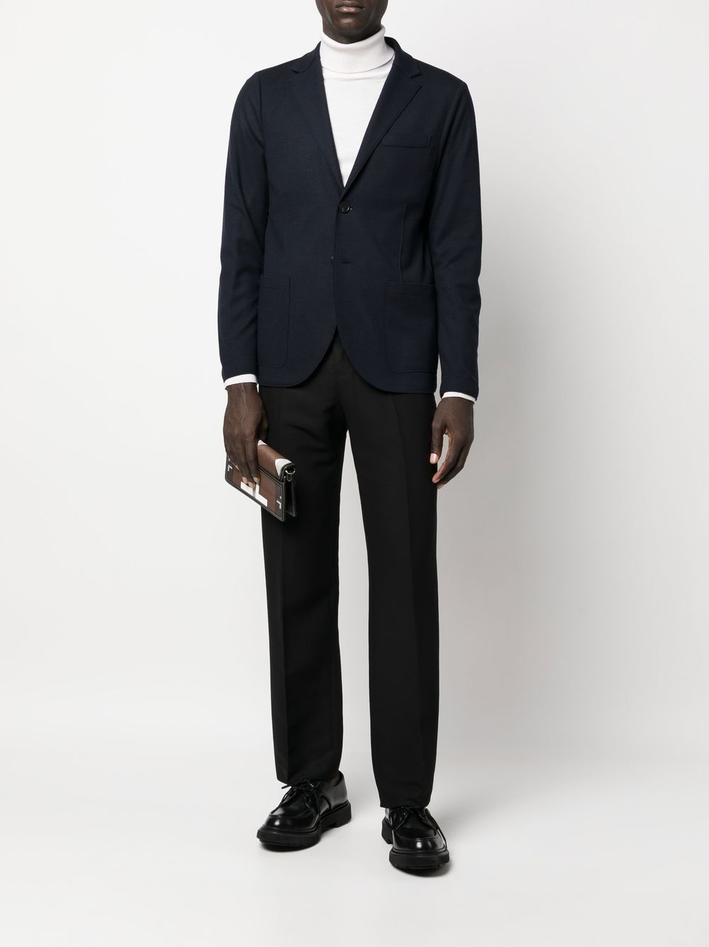 virgin-wool single-breasted blazer - 2