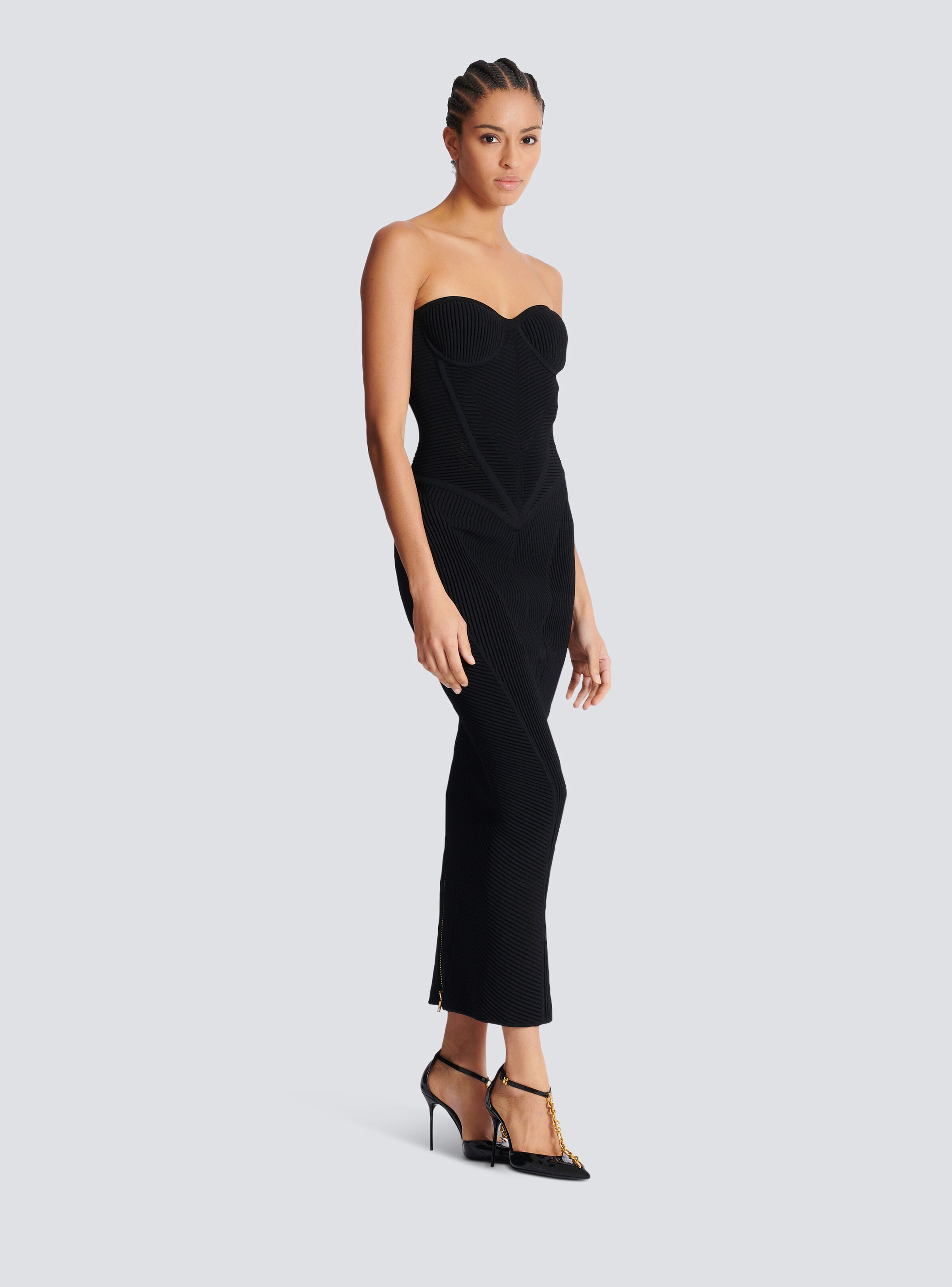 Long strapless knit dress - 3