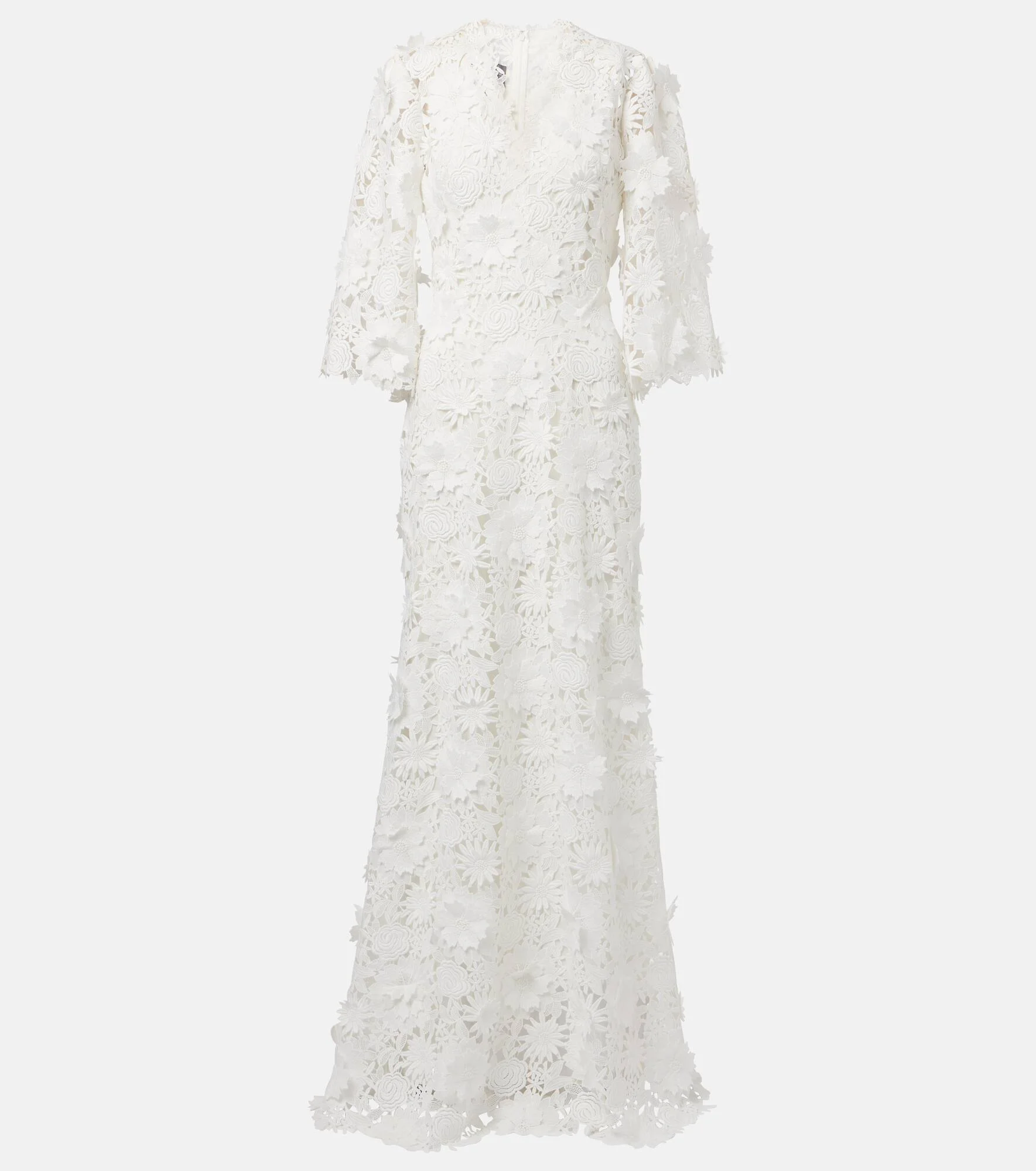Bridal floral lace gown - 1
