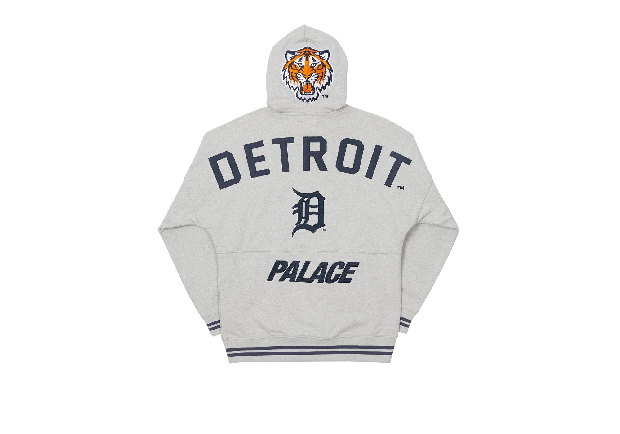 PALACE DETROIT TIGERS NEW ERA DROP SHOULDER HOOD GREY MARL - 1