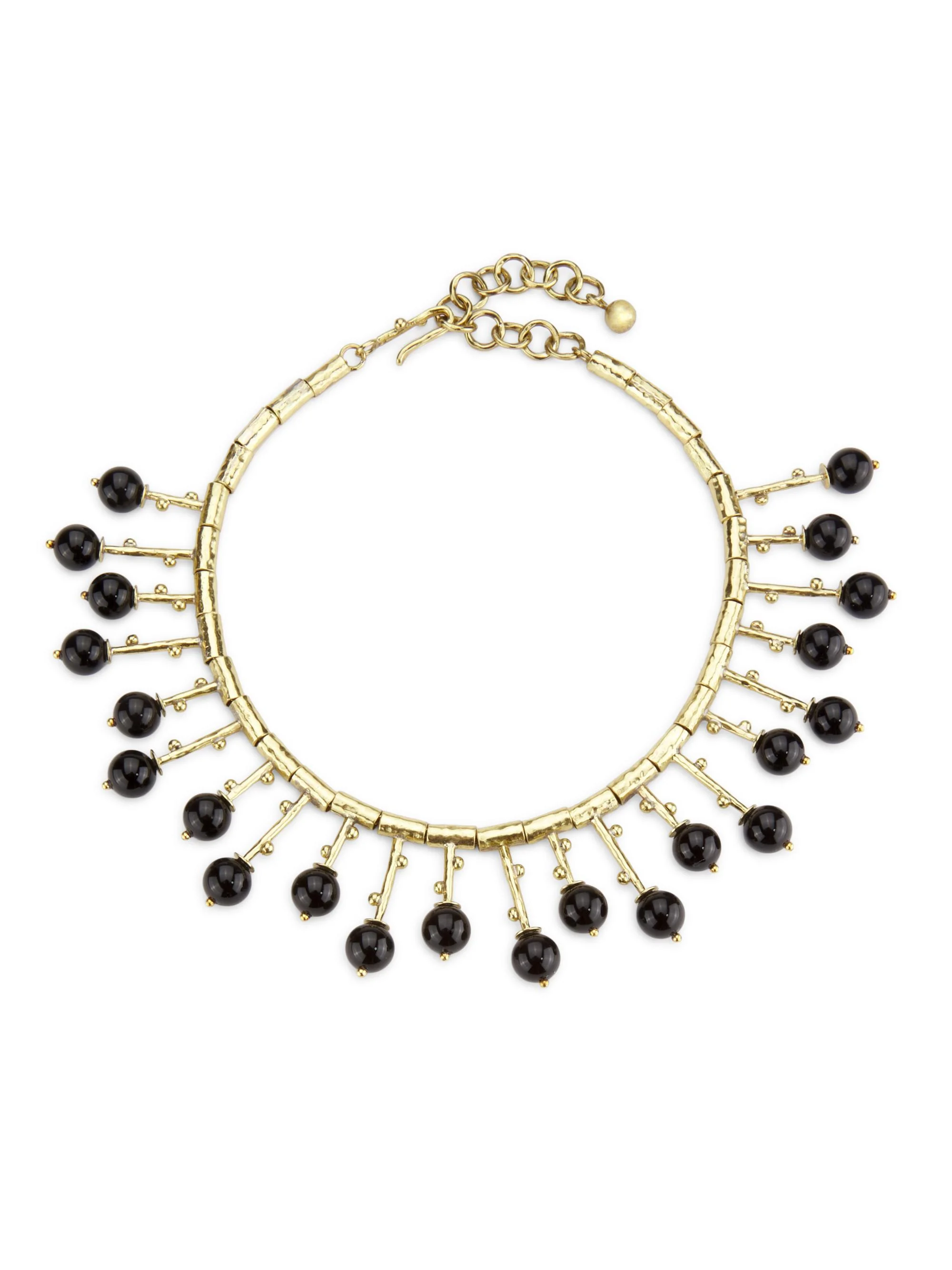Women's Nayeli Goldtone & Black Onyx Necklace - Malachite - 1