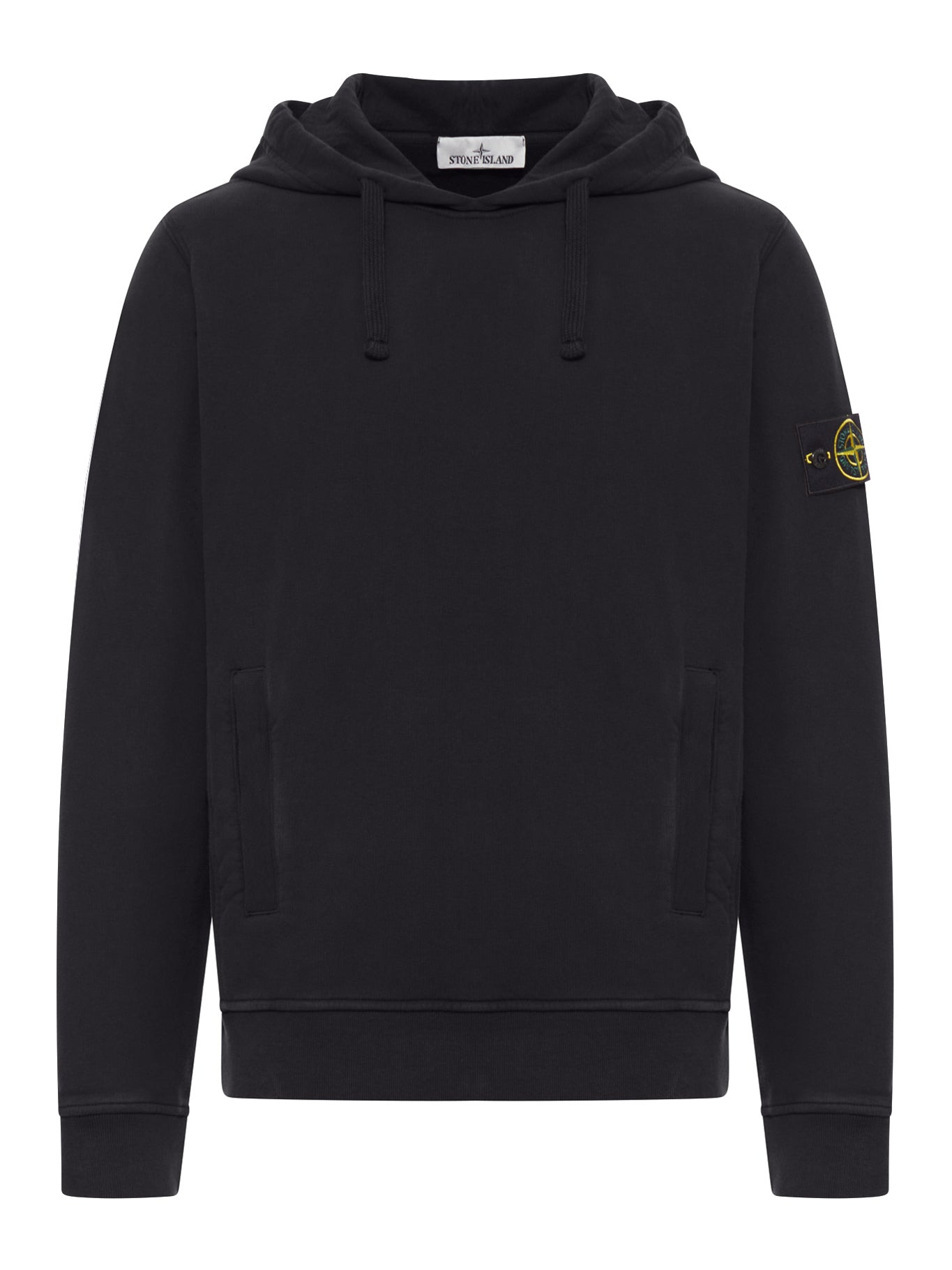 COTTON HOODIE WITH COMPASS LOGO - 1
