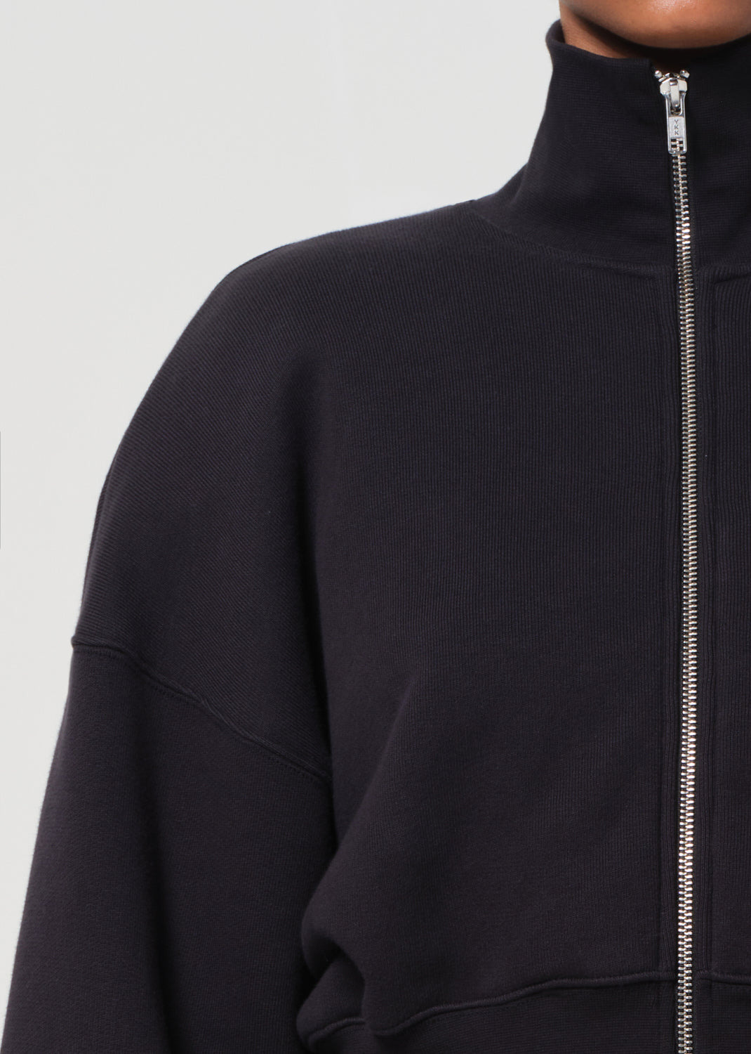DARBY ZIP UP IN WASHED BLACK - 5
