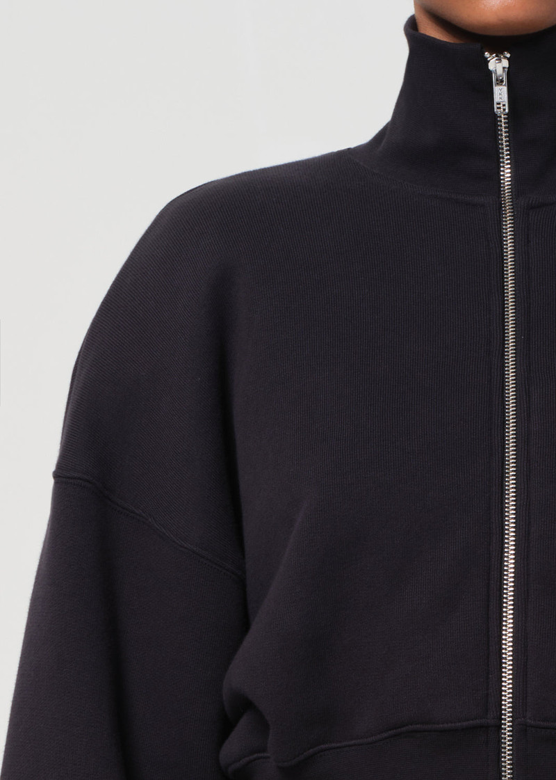 DARBY ZIP UP IN WASHED BLACK 5